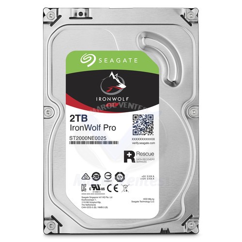 Disque dur 2 To IronWolf Pro 7200 tr/min NAS interne 3.5" SATA III ST2000NE0025