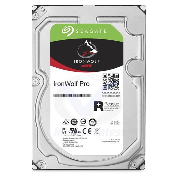 Disque dur IronWolf Pro 6 To 3.5" 7200 RPM 256 Mo Serial ATA 6 Gb/s pour NAS ST6000NE0023