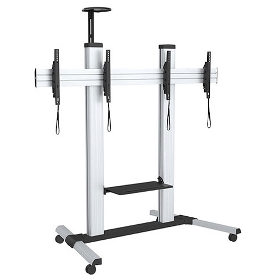 SUPPORT TV MOBILE DOUBLE ÉCRAN DE 40" à 65" T016-2SC