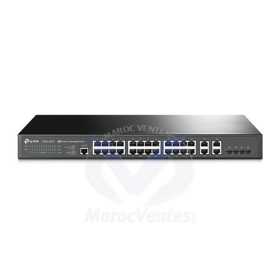 Switch administrable niveau 2 avec 24 ports 10/100Mbps plus 4 ports Gigabit T2500-28TC (TL-SL5428E)