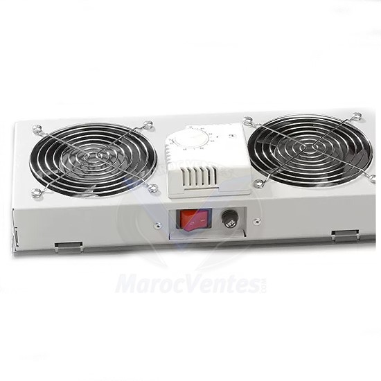 1 thermostat de module de ventilation commuté, filtré pour armoires IP 346x175x50mm LN-FAN-THM-1FWMIP-LG