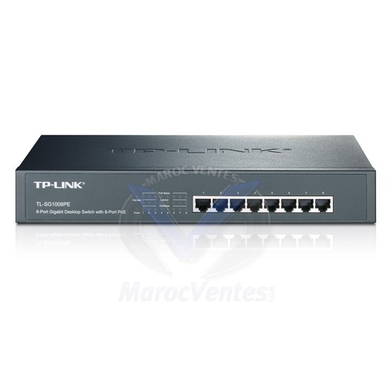 Switch de bureau rackable 8 ports Gigabit PoE TL-SG1008PE