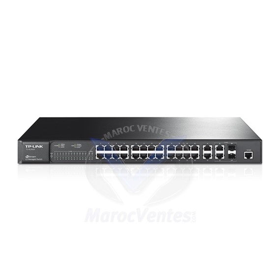 Switch administrable niveau 2 24 ports 10/100Mbps + 4 ports Gigabit TL-SL3428
