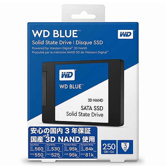 Disque Dur Interne Blue 3D NAND SSD 250 Go 2.5 pas cher Table.ma Maroc