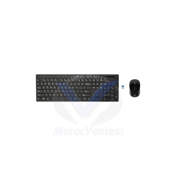 Clavier Et Souris Sans Fil 200 Noir QWERTY Z3Q63AA#ABB