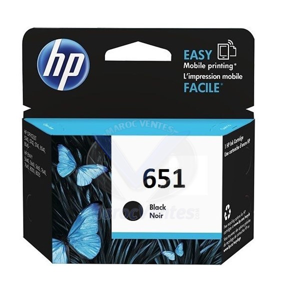 HP 651 Black Original Ink Advantage Cartridge C2P10AE