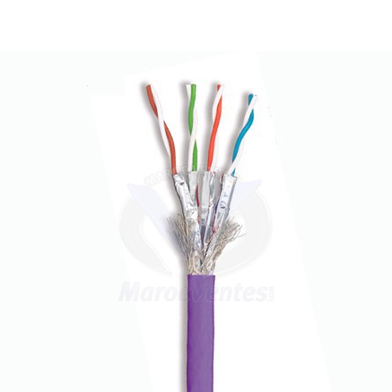 CABLE F/FTP 4 P CAT6A CLASSE EA LSZH VIOLET (T500M) BRAND REX BRAC6F/FTP-HF1-ECA-5