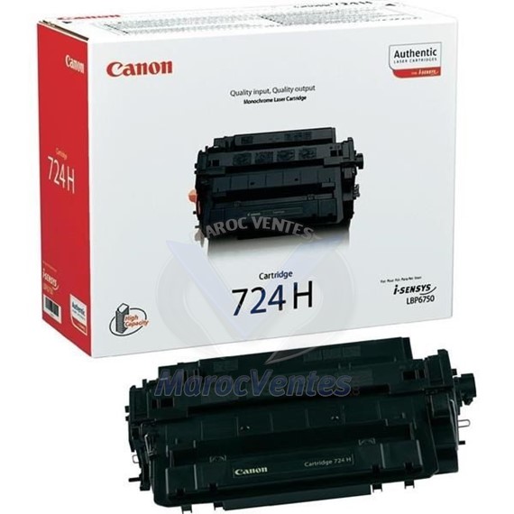 CANON 724H TONER ORIGINAL NOIR 12500 pages 3482B002AA