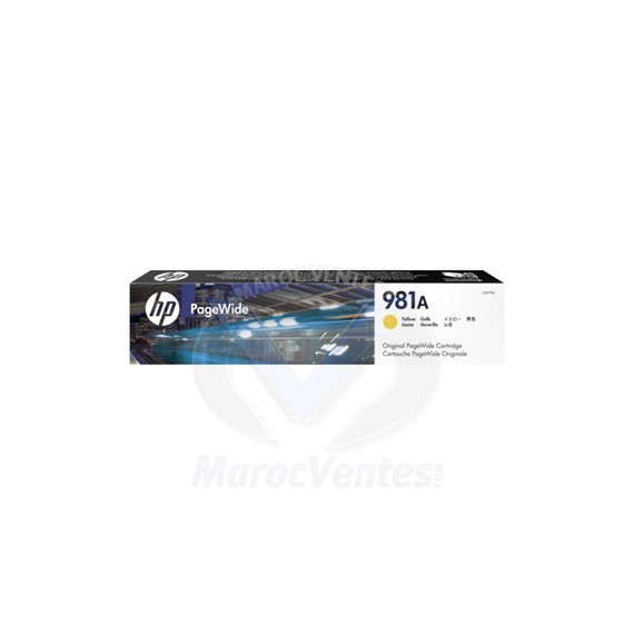 Cartouche PageWide Jaune Authentique 981A J3M70A