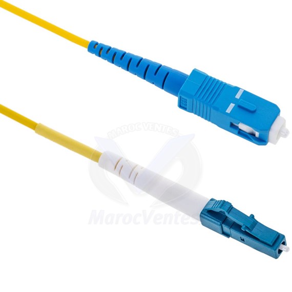 CORDON FIBRE OPTIQUE DUPLEX OS2 G652D LC/UPC/LC/UPC 0.3MM LSZH 1MT CORDON FIBRE OPTIQUE