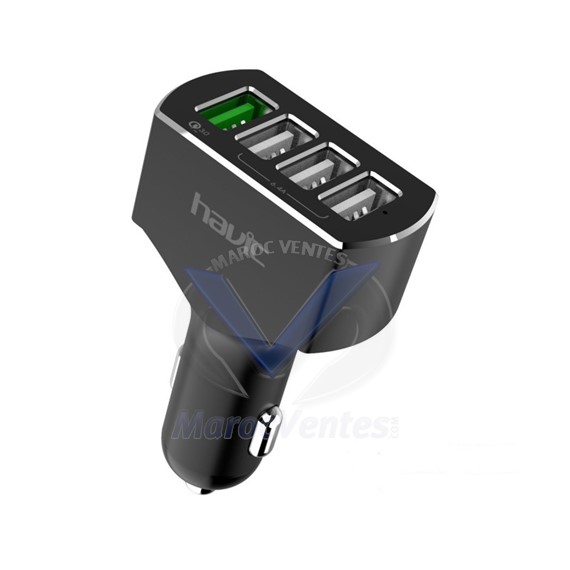 Chargeur allume-cigare ( HV-UC2034 ) Quick Charge 3.0, 54W, 4 ports USB HV-UC2034