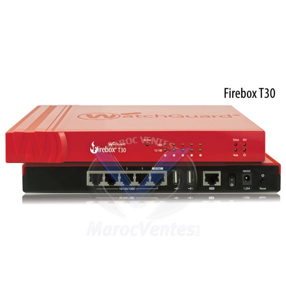 WGT31641-US WatchGuard Firebox T30-W avec une suite de sécurité totale d