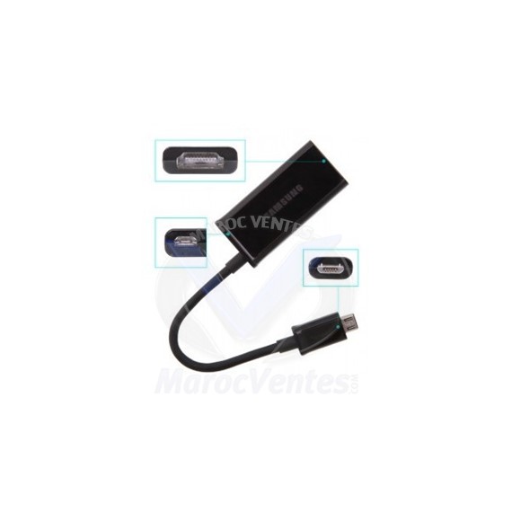 Adaptateur de câble micro USB vers HDMI MHL, Maroc