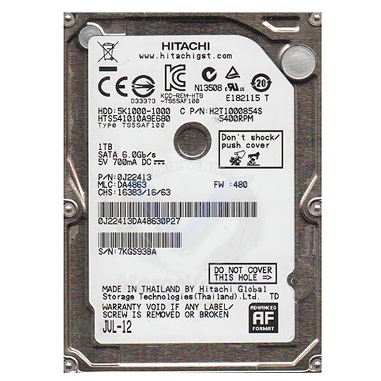 Disque dur interne 1 To SATA II 3Gb/s - 7200 tpm 0J22413