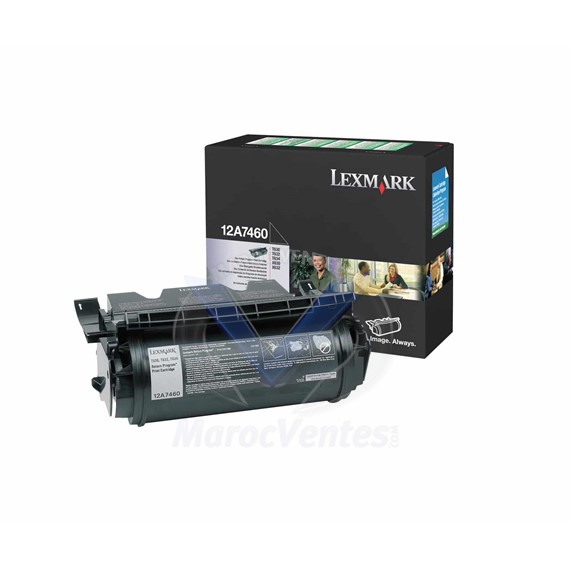 Toner laser noir 5000 pages 12A7460