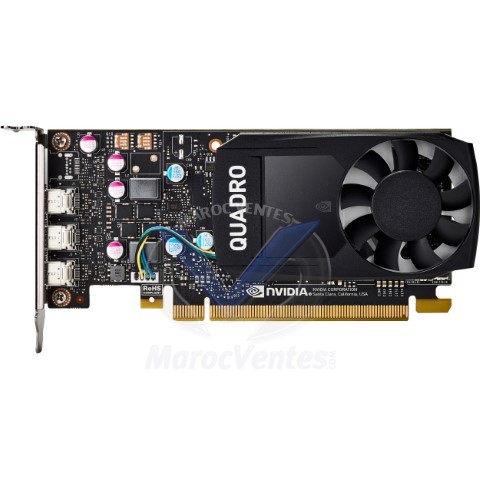 Carte graphique Quadro P400 2 Go PCI 3.0 x16 avec 2 adaptateurs 1ME43AA