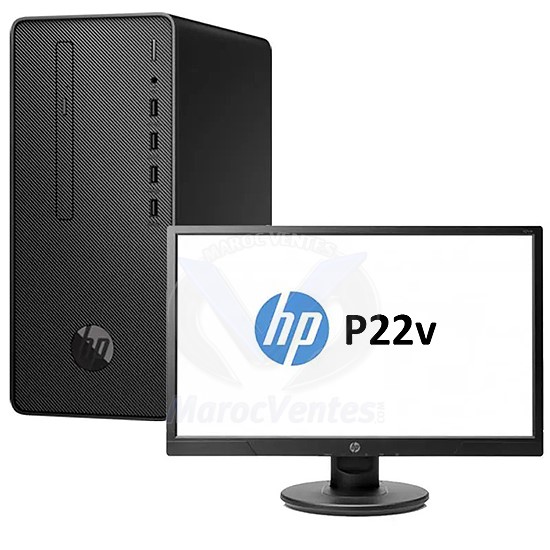 PC Bureau Pro 300 G6 MT i5-10400 4GB 1TB FreeDos + Ecran P22v 22" FreeDos 2T8E0ES
