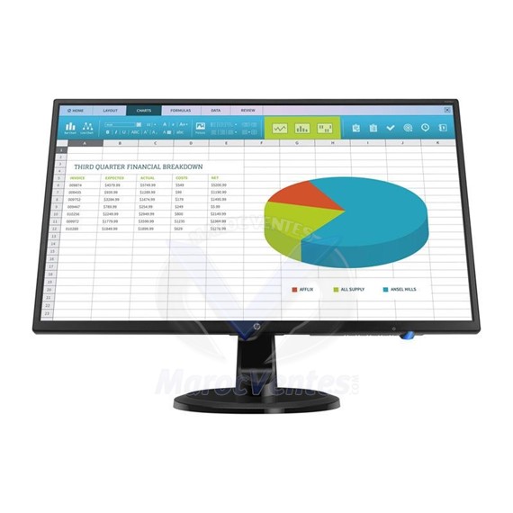 Moniteur Full HD 23,8" LED 1920 x 1080 VGA HDMI DVI-D 3NS59AS