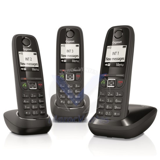 Gigaset AS405 Trio Grand Ecran Mains Libres 4250366842332