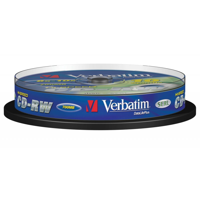 CD-RW en Pack de 10 unités / Le prix est par CD-RW 43480