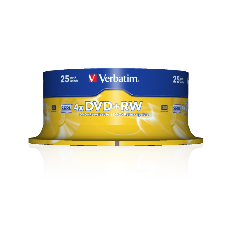 DVD+RW PACK DE 25 UNITES VERBATIM 43489 43489