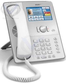 Téléphone professionnel pour VoIP PoE (2 ports Ethernet) - coloris gris clair 870