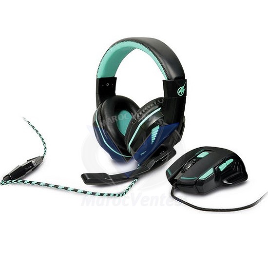 Pack Gaming AROKH Casque H-1 et Souris X-1 901750