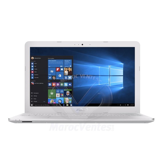 PC Portable X541UA-XX264T Blanc 15.6" 4Go de RAM Windows 10 Intel Core i5 Intel HD graphics 520  Disque Dur 1To 90NB0CF2-M03410