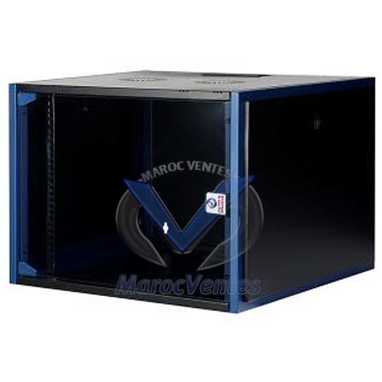 Armoire HYPERLINE SÉRIE 600*600 - 9U - RAL 9005 NOIR LN-09U6060-CC-A/F
