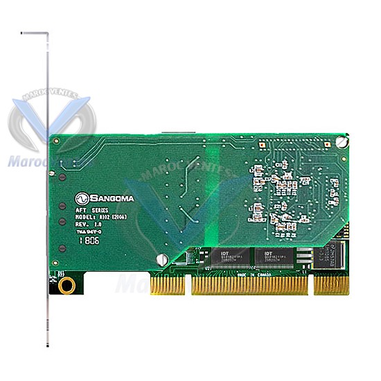 carte A102 de 2 ports T2/E1,  bus PCI 3,3V/5V. A 102