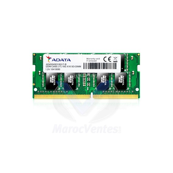 Barrette Mémoire DDR4 SO-DIMM 16GB 2400 (17) - 1024MX8 - Pc Portable AD4S2400316G1