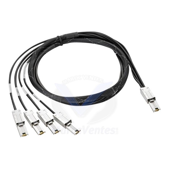 HP StorageWorks 2m External Mini-SAS to 4x1 Mini-SAS Cable AN975A