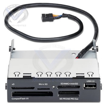 Lecteur de carte 22 en 1 interne 3,5 po/5,25 po AR941AA