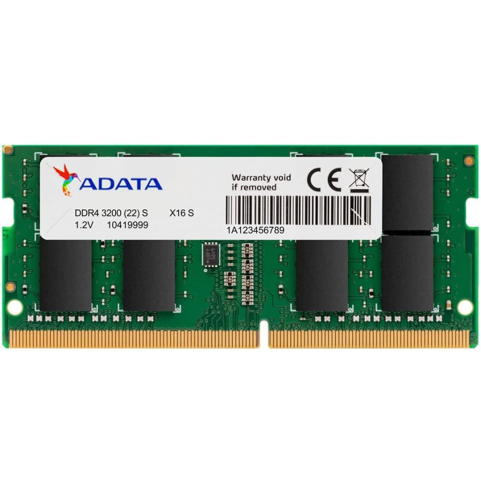 BARRETTE Mémoire DDR4 3200 8GB PC PORTABLE AD4S32008G22-SGN