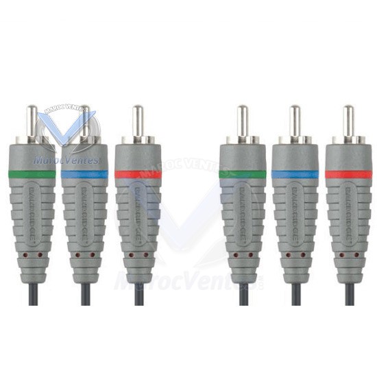 BE BLUE COMPONENT VIDEO CABLE 3X RCA M - 3X RCA M-BE BLUE COMPONENT VIDEO CABLE 3X RCA M - 3X RCA M