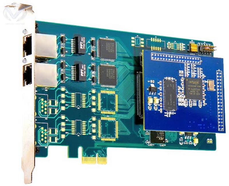 Carte E1 a deux avec Carte Echo Canceling port Pour Asterisk ISDN PRI Digital Interface Card ZD2PE-E