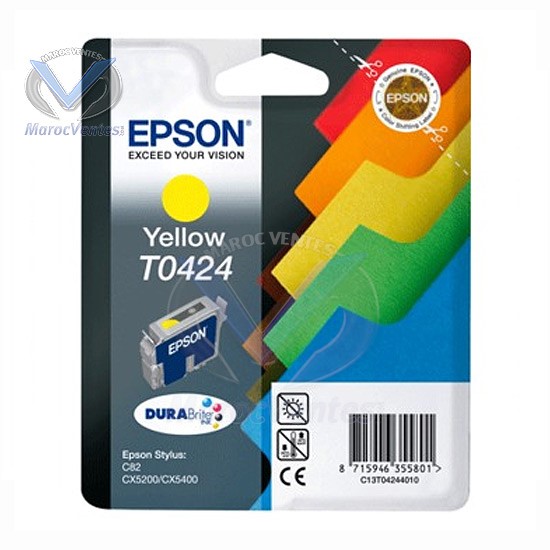 EPSON ENCRE PIGMENT JAUNE C82/CX5200/CX5400-EPSON ENCRE PIGMENT JAUNE C82/CX5200/CX5400