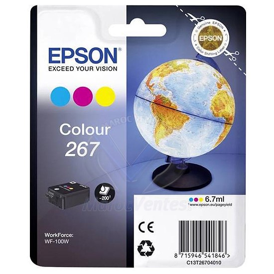 Monobloc Globe 267 Encre DURABrite Ultra 3 Couleurs C13T26704010
