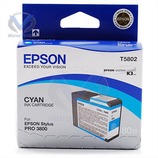 EPSON CART CYAN POUR SP 3800 80ML-EPSON CART CYAN POUR SP 3800 80ML