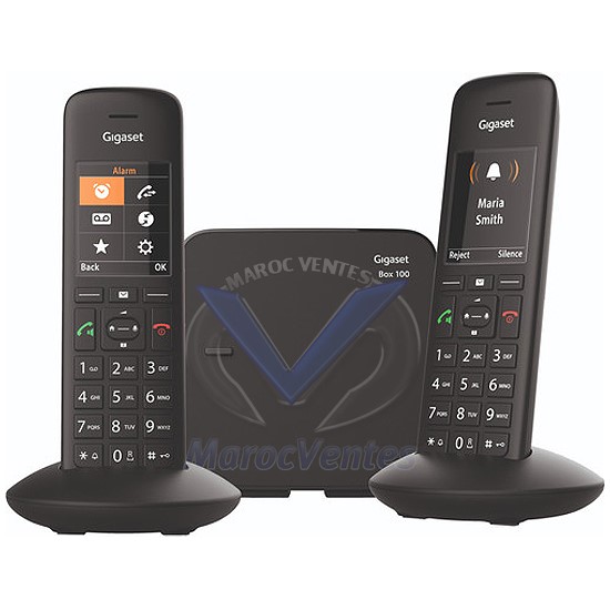 Téléphone sans Fil ECO-DECT Duo Noir C570 Duo