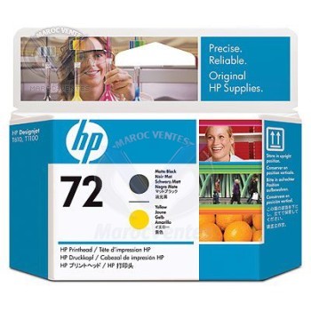 HP 72 Matte Black and Yellow Printhead C9384A