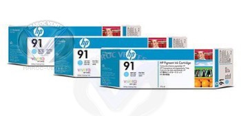HP 91 Light Cyan Ink Cartridge 3-pack C9486A