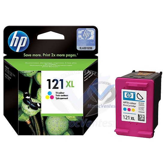 CARTOUCHE 121XL TRI-COLOR  HP  DESKJET D2563/F4283-CARTOUCHE 121XL TRI-COLOR  HP  DESKJET D2563/F4283