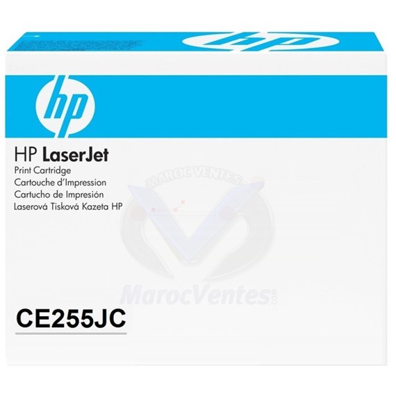 Cartouche de toner contractuelle noire 13 500 pages original CE255JC