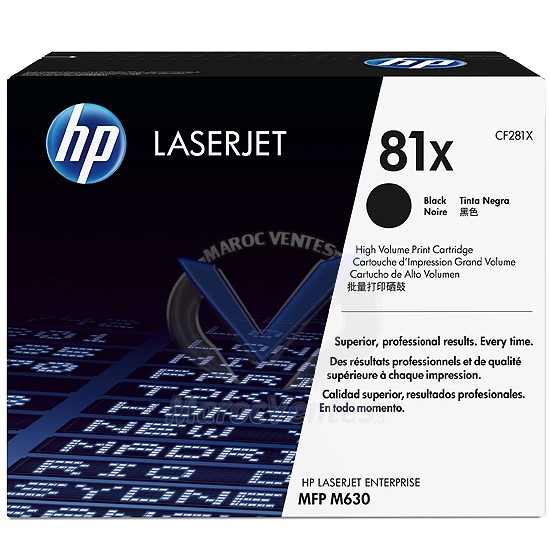 Toner 81X  LaserJet noir Authentique Grande Capacité CF281X