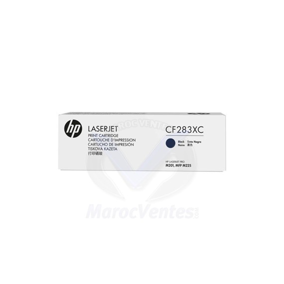 Cartouche de toner noir LaserJet contractuelle à haut rendement CF283XC