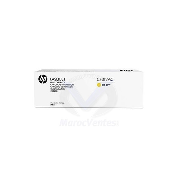 Cartouche de toner jaune LaserJet originale Contract 31 500 pages CF312AC