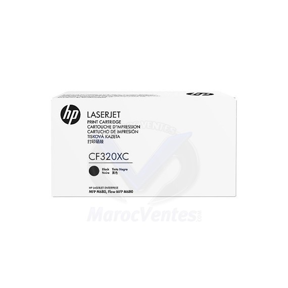 Cartouche de toner noir LaserJet de contrat à haut rendement originale CF320XC