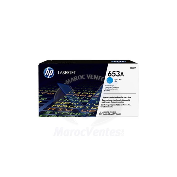 Cartouche de toner 653A LaserJet cyan original CF321A