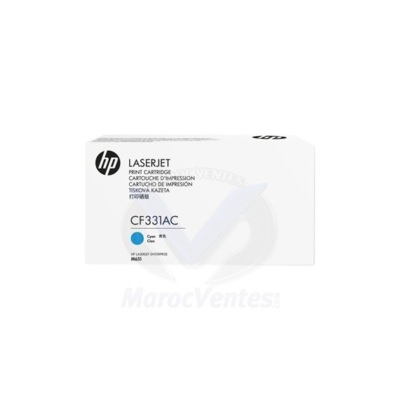 Cartouche de toner 654A cyan LaserJet original 15 000 Pages CF331AC